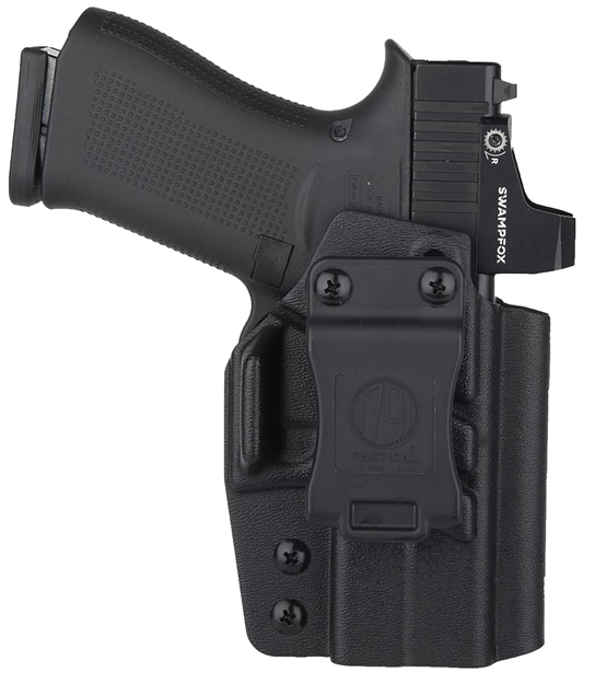 Picture of  1791 Gunleather Taciwbg43xmosblkr Tactical  Iwb Black Kydex Compatible W/ Glock 43X Mos Belt Clip Right Hand