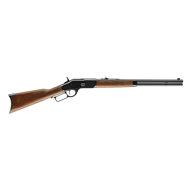 Picture of  Winchester Repeating Arms 534200140 Model 1873 Short Rifle 44-40 Win 10+1 20" Blued Round Barrel, Rifle-Style Forearm & Cap, Walnut Straight Grip Stock W/Crescent Buttplate, Steel Loading Gate