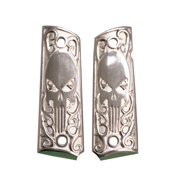 Picture of 1911 Pistol Grip Sterling Silver Skull
