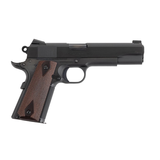Picture of  Colt Mfg O1911se-A1 Government Limited Edition 45 Acp 7+1 5" Blued National Match Barrel, Blued Steel Serrated Slide, Blued Carbon Steel Frame W/Beavertail, Rosewood Checkered Grip, Ambidextrous