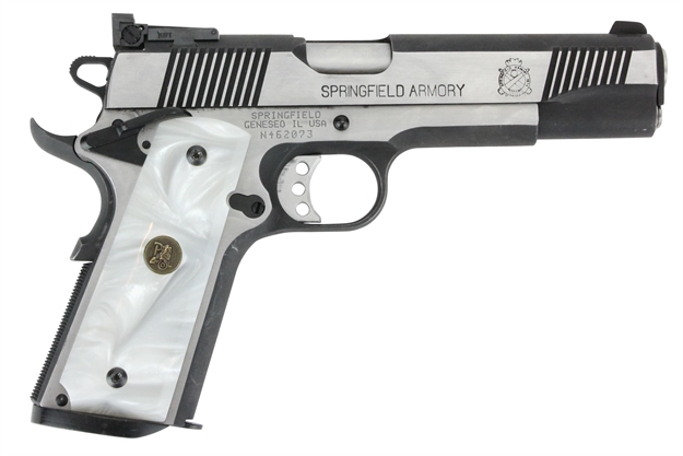 Picture of Pachmayr 62001 Custom Grip White Simulated Pearl Panels For 1911 With Ambidextrous Safety LY62001