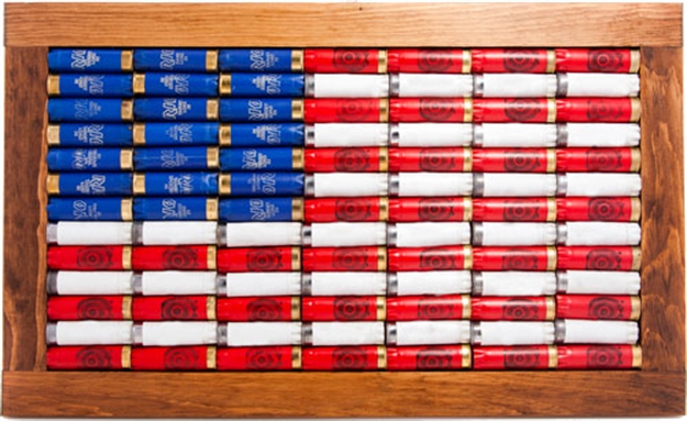 Picture of 2 Monkey Trading Llc. Monkey American Flag Made With 12 GA Hulls
