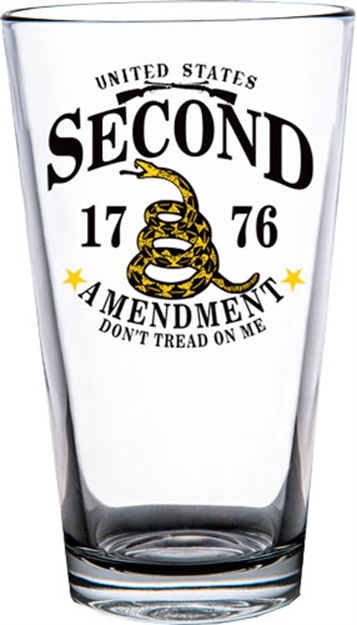 Picture of 2 Monkey Trading Llc. Monkey Americana Pint Glass Don't Tread ON ME 2M1015103S