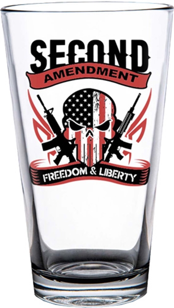 Picture of 2 Monkey Trading Llc. Monkey Americana Pint Glass Freedom & Liberty Glass 2M1015101S 834954098833