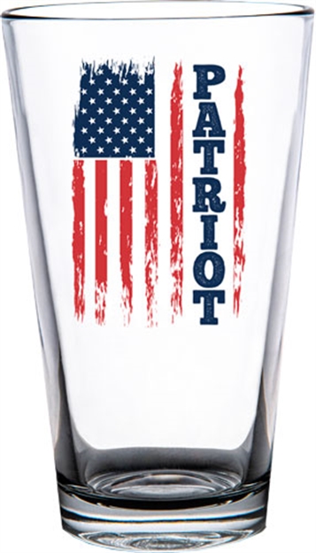 Picture of 2 Monkey Trading Llc. Monkey Americana Pint Glass Patriot Flag 2M1015098S