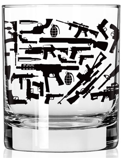 Picture of 2 Monkey Trading Llc. Monkey Whiskey Glass All Guns Wrap 2M1025088S