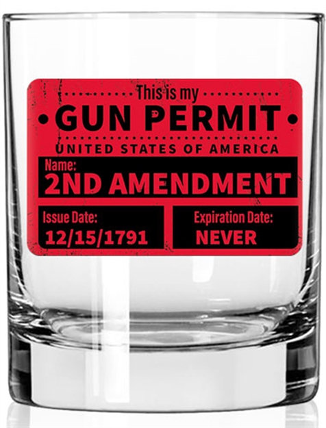 Picture of 2 Monkey Trading Llc. Monkey Whiskey Glass Gun Permit 2M1022050S