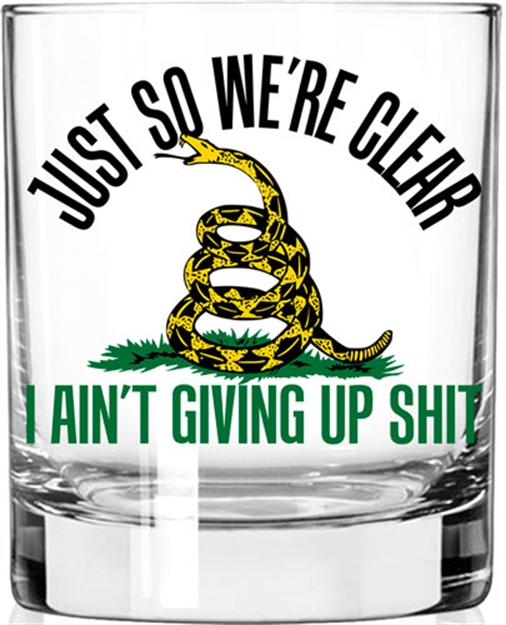 Picture of 2 Monkey Trading Llc. Monkey Whiskey Glass SO WE Are Clear Logo Glass 2M1022150S