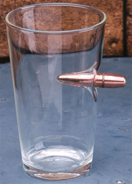 Picture of 2 Monkey Trading Monkey Bullet Pint Glass With A .50 Cal Bullet LSBPG-308