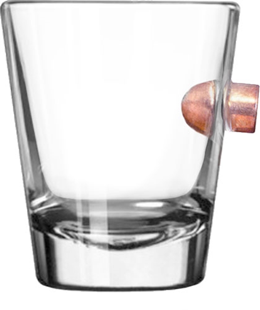 Picture of 2 Monkey Trading Monkey Shot Glass With A .45 Bullet LSBSG-45