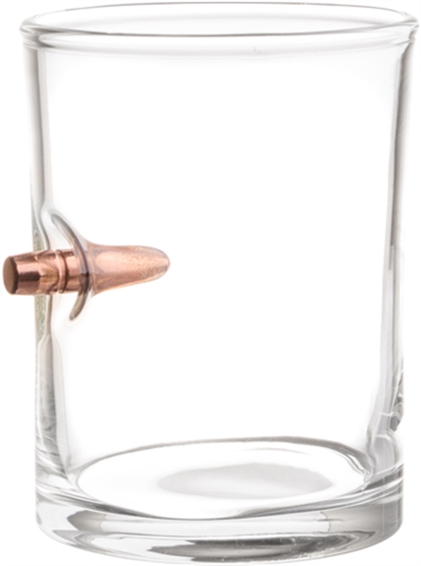 Picture of 2 Monkey Trading Monkey Whiskey Glass With .308 Bullet Blown IN LSBWG