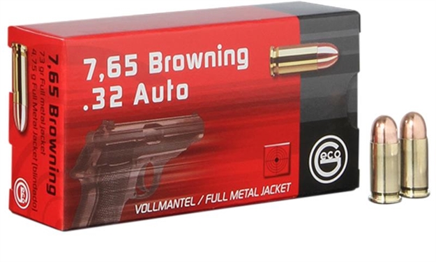 Picture of 270340050 Pistol Geco 
32 Automatic Colt Pistol (Acp) 73 GR Full Metal Jacket 50 Bx/ 20 CS