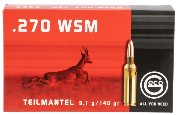 Picture of 282340020  Geco 270 Winchester Short Magnum 140 GR Soft Point 20 Bx/20 CS
