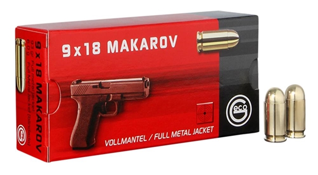Picture of 294540050 Pistol Geco 
9Mm Makarov 95 GR Full Metal Jacket 50 Bx/ 20 CS