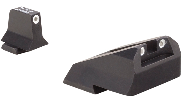 Picture of Trijicon 600900 Suppressor/Optic Height Sights  Green/Tritium White Outline Front Sight-Green/Tritium White Outline Rear Sight Smith & Wesson M&P/M&P M2.0 SA237C600900