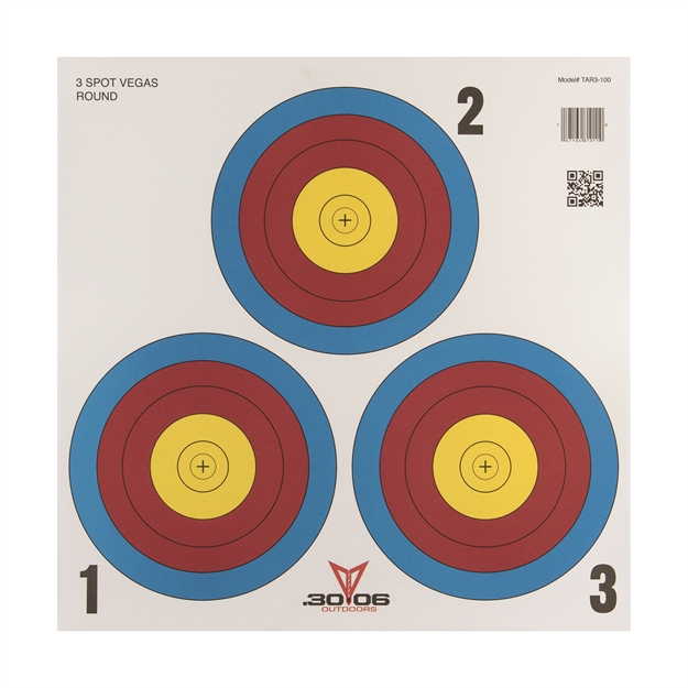 Picture of .30-06 3 Spot Vegas Paper Target 100 Count