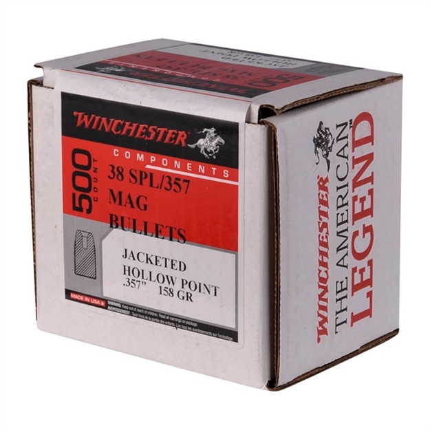 Picture of  Winchester Ammo Wb357h158d Centerfire Handgun Reloading 357Mag 158Gr Jacketed Hollow Point 500 Per Box/4 Case
