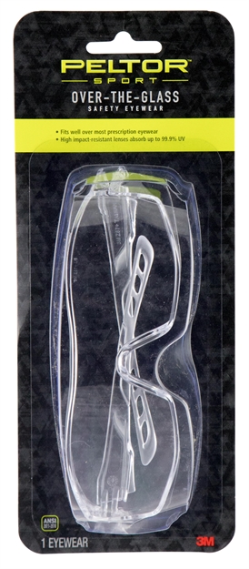 Picture of Peltor 47030Pel6 Sport Over The Glass Adult Over The Glass Clear Lens Polycarbonate Clear Frame 47030-PEL-6