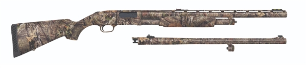 Picture of  Mossberg 53270 500 Combo Turkey/Deer 12 Gauge 5+1 3" 24" Vent Rib/24" Slugster Barrels, Dual Extractors, Overall Mossy Oak Break-Up Country, Synthetic Stock, Includes Xx-Full Choke 015813532709