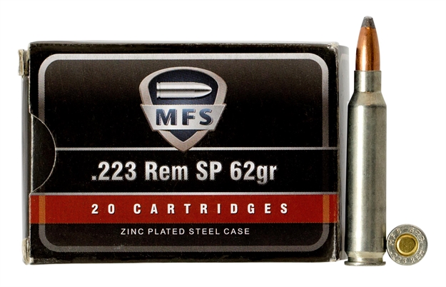 Picture of 520540020 SP Mfs Zinc 
223 Remington/5.56 Nato 62 GR Soft Point 20 Bx/25 CS