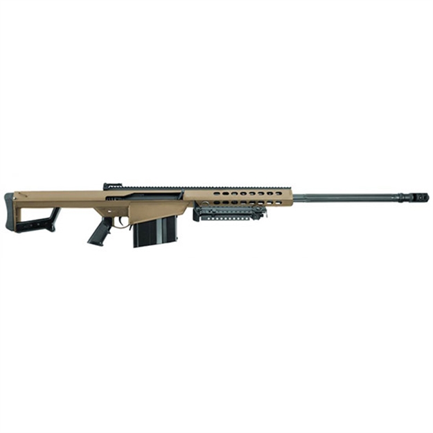 Picture of  Barrett 14031 M82a1  50 Bmg 10+1 29" Fluted Barrel,  Flat Dark Earth Cerakote Steel Receiver, M1913 Picatinny Acc. Rail, Fde Synthetic Stock W/Sorbothane Recoil Pad, Includes Hard Carry Case 816715012616