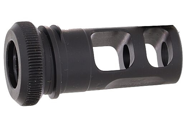 Picture of  Advanced Armament Company 64133 Blackout Muzzle Brake 30 Cal 5/8"-24 Tpi, Black Steel, For Aac Mk13-Sd Suppressors