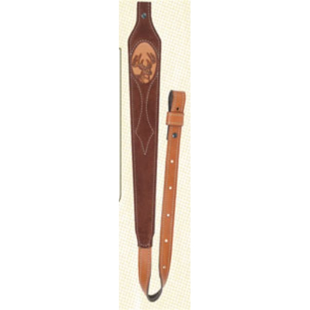 Picture of Aae Sling Mahogany Suede Long Taper W/ Deer Inlay