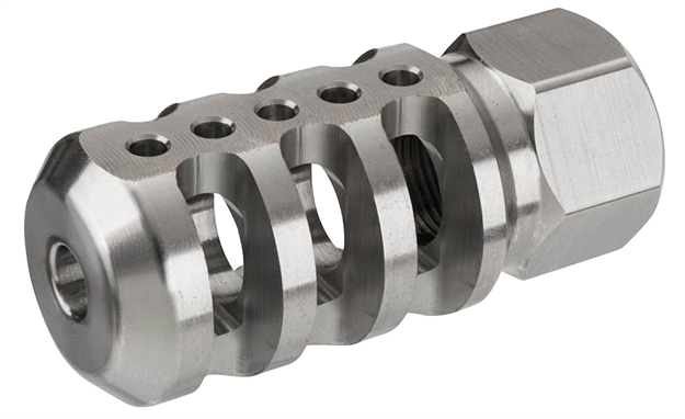 Picture of Accu-Tac Smb-0250 Tank II Muzzle Brake 223 Remington/5.56 Nato 2.2" L 1/2X28 Tpi Steel Stainless Steel