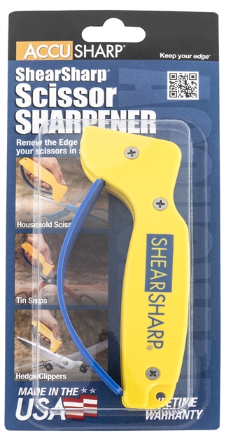 Picture of  Accusharp 002C Shearsharp Scissors Sharpener Diamond Tungsten Carbide Sharpener Yellow/Blue