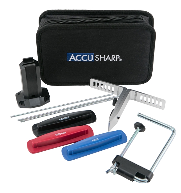 Picture of  Accusharp 060C 3-Stone Precision Set Coarse/Medium/Fine Diamond, Alumina, Ceramic Sharpener Multi Color 015896000607