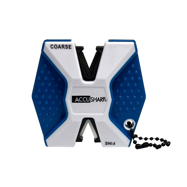 Picture of  Accusharp 342C 2-Step Knife Sharpener Hand Held Diamond Tungsten Carbide Sharpener Coarse/Fine Blue/White
