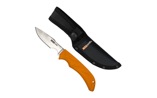 Picture of  Accusharp 731C Caping  Fixed Caping 3.50" Stainless Steel Blade/Blaze Orange Ergonomic Anti-Slip Handle 015896007316