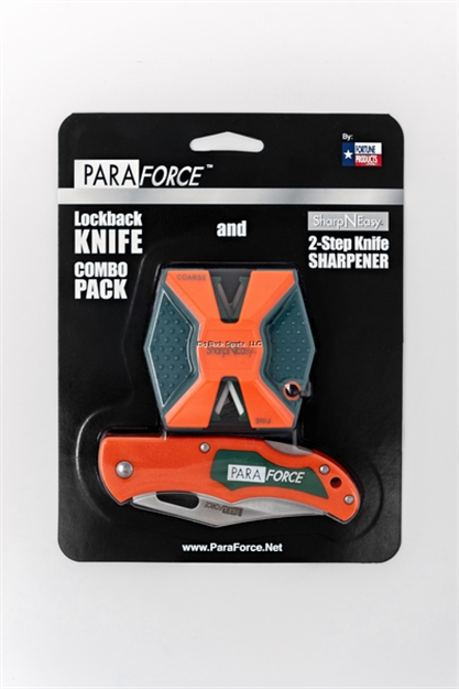 Picture of Accusharp Paraforce Lockback Knife & 2-Step Sharpener Combo