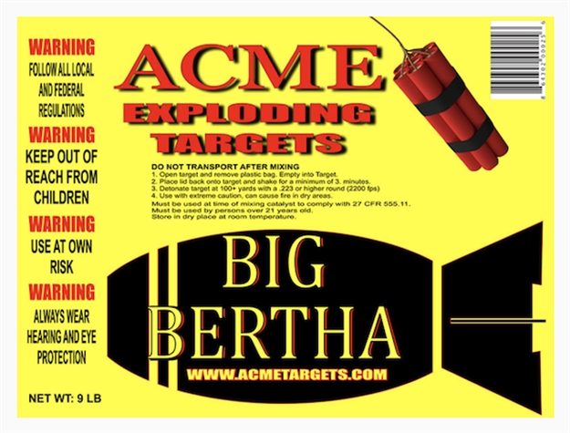 Picture of Acme Exploding Targets Big Bertha Exploding Targt 9Lb