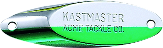 Picture of Acme Kastmaster Spoon, 1 3/8", 1/8 Oz, Chrome & Neon Green