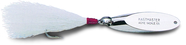 Picture of Acme Kastmaster XL Spoon, 4", 2 Oz, Chrome With White Bucktail