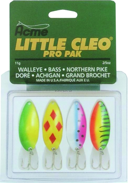 Picture of Acme Little Cleo Pro Pak Lure Kit, 2/5 Oz, Assorted, 4/Pack