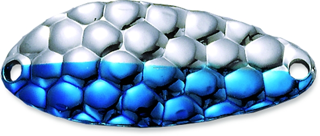 Picture of Acme Little Cleo Spoon, 1 5/8", 1/4 Oz, Hammered Nickel & Blue, Sinking