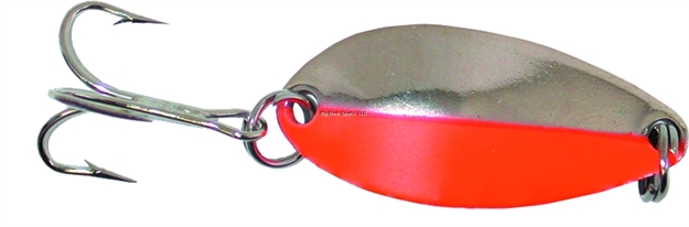Picture of Acme Little Cleo Spoon, 2 1/2", 3/4 Oz, Nickel & Fluorescent Orange Stripe, Sinking