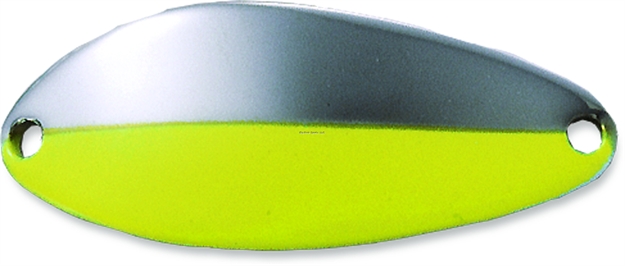 Picture of Acme Little Cleo Spoon, 2 1/8", 2/5 Oz, Nickel &  Chartreuse, Sinking