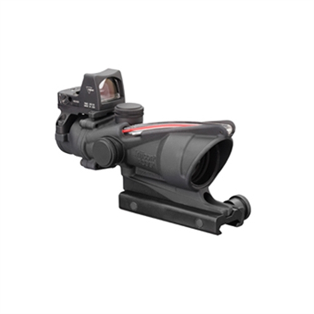 Picture of Trijicon 100550 Acog Combo Matte Black 4X32mm Illuminated Red Crosshair .223 Bdc Reticle TA31C100550