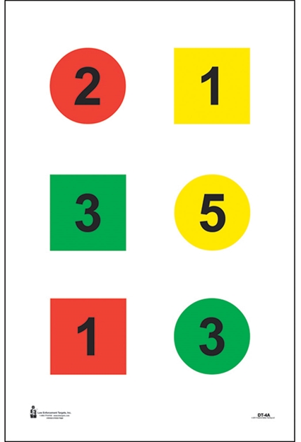 Picture of Action Target Dt4a100 Training Discretionary Command Circle/Square Paper 23" X 35" Multi-Color 100 Per Box DT-4A-100