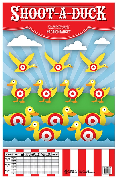 Picture of Action Target Gscarduck100 Entertainment  Ducks Paper Hanging 23" X 35" Multi-Color 100 Per Box GS-CARDUCK-100 816506027102