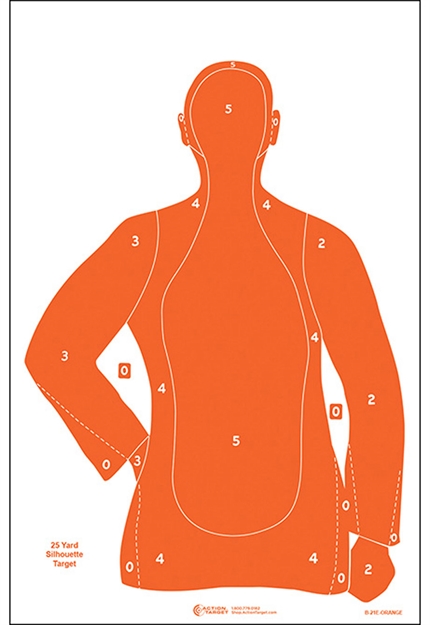 Picture of  Action Target B21eorange100 Qualification  Silhouette Paper 23" X 35" Orange 100 Per Box