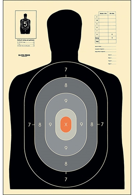 Picture of  Action Target B27epros100 Qualification Pros Silhouette Paper Hanging 23" X 35" Black/Gray/White 100 Per Box 816506025672