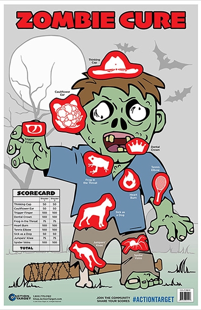 Picture of Action Target Inc Gs-Zomhe-100 Action Zombie Boy Hanging Paper 23" X 35" Zombie Multi 100