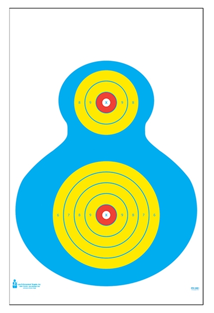 Picture of Action Target Prwb1100 High Visibility  Silhouette Paper 19" X 25" Blue/Yellow 100 Per Box PR-WB1-100