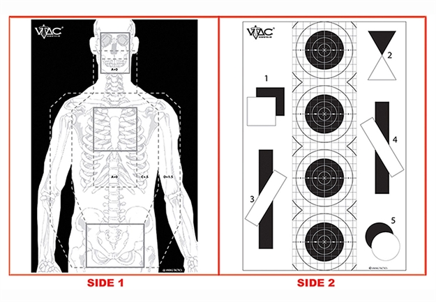 Picture of Action Target Vtacp100 Sighting Advanced Training Marksmanship/Silhouette Heavy Paper 23" X 35" Black/Gray/White 100 Per Box VTAC-P-100
