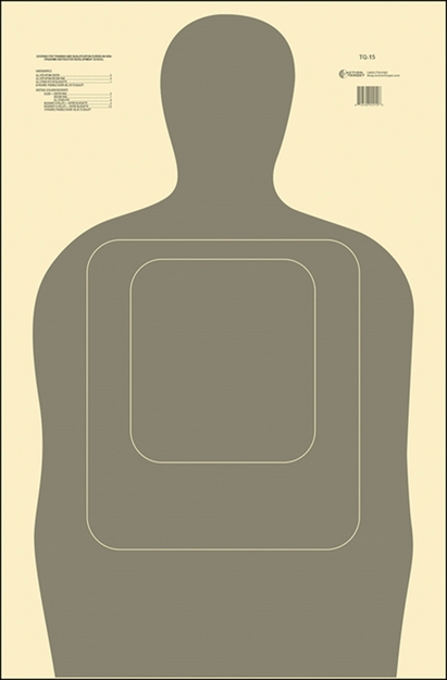 Picture of  Action Target Tq15gray100 Qualification Standard Silhouette Paper Hanging 24" X 45" Gray/White 100 Per Box