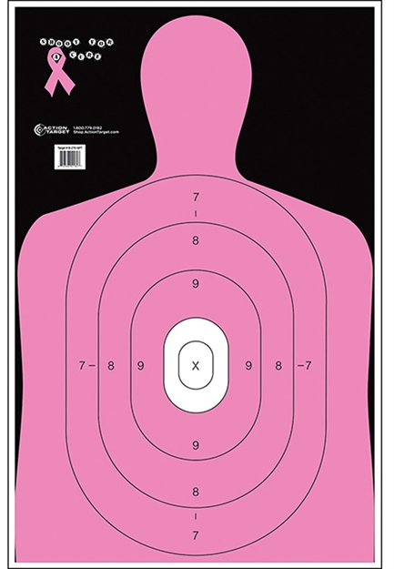 Picture of Action Target B27enpt100 Qualification Shoot For The Cure Silhouette Paper 23" X 35" Pink 100 Per Box B-27E-NPT